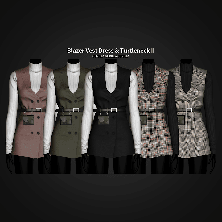 Платье Blazer Vest Dress & Turtleneck II